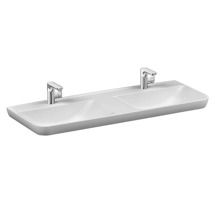Vitra Sento 1300mm Double Vanity Unit - Wall Hung 2 Drawer Unit - Unbeatable Bathrooms