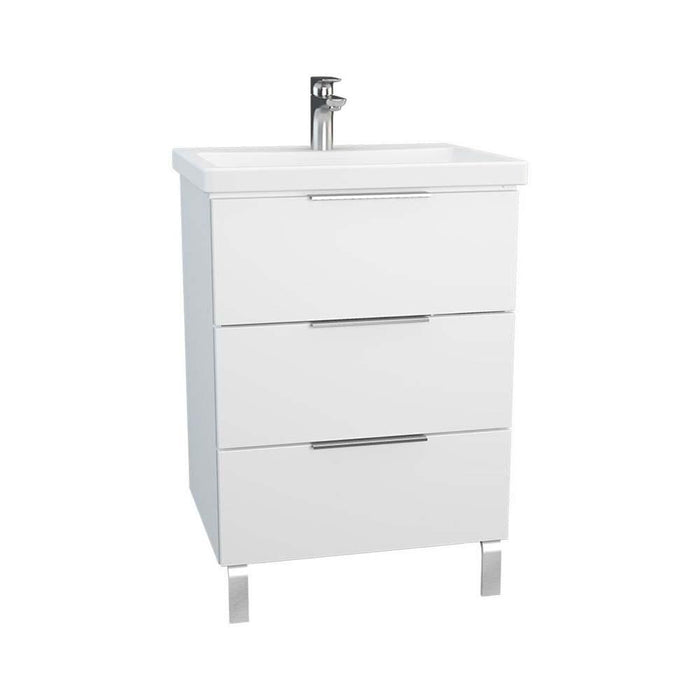 Vitra Ecora 600/900mm Vanity Unit - Floor Standing 3 Drawer Unit - Unbeatable Bathrooms