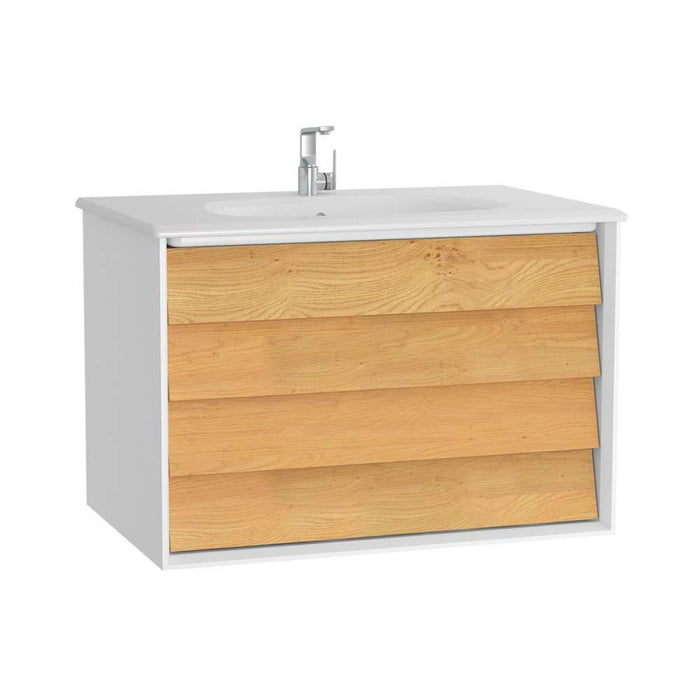 Vitra Frame 800/1000mm Vanity Unit - Wall Hung 2 Drawer Unit - Unbeatable Bathrooms