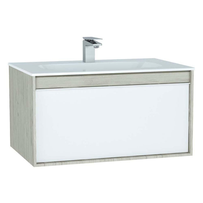 Vitra M-Line Infinit 800/1000/1200mm Vanity Unit - Wall Hung 1 Drawer Unit with Infinity Mineral Cast Basin - Unbeatable Bathrooms