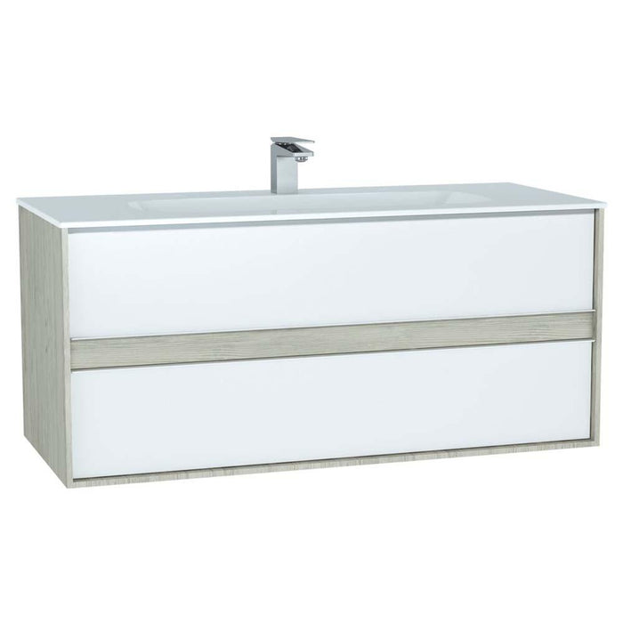 Vitra M-Line Infinit 800/1000/1200mm Vanity Unit - Wall Hung 2 Drawer Unit with Infinity Basin - Unbeatable Bathrooms