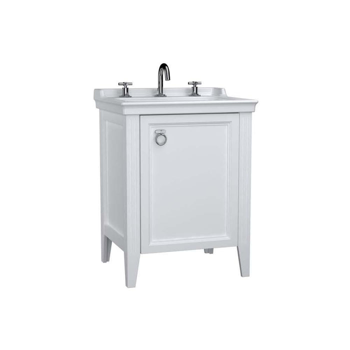 Vitra Valarte 650mm Vanity Unit - Floor Standing 1 Left Hand Door & 3TH - Unbeatable Bathrooms