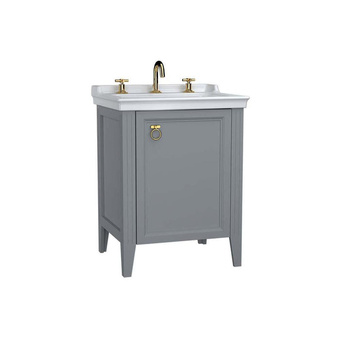 Vitra Valarte 650mm Vanity Unit - Floor Standing 1 Left Hand Door & 3TH - Unbeatable Bathrooms