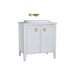 Vitra Valarte 800/1000mm Vanity Unit - Floor Standing 2 Door Unit with Inset Basin - Unbeatable Bathrooms