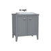 Vitra Valarte 800/1000mm Vanity Unit - Floor Standing 2 Door Unit with Inset Basin - Unbeatable Bathrooms