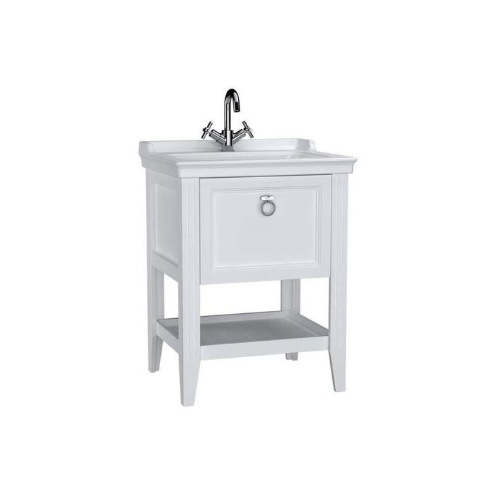 Vitra Valarte 650/800/1000mm Vanity Unit - Floor Standing 1 Drawer & 1TH - Unbeatable Bathrooms