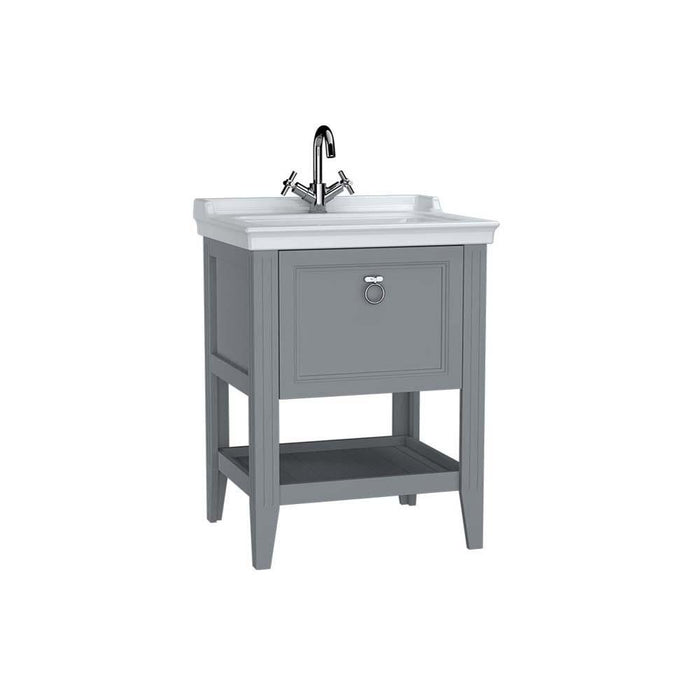 Vitra Valarte 650/800/1000mm Vanity Unit - Floor Standing 1 Drawer & 1TH - Unbeatable Bathrooms