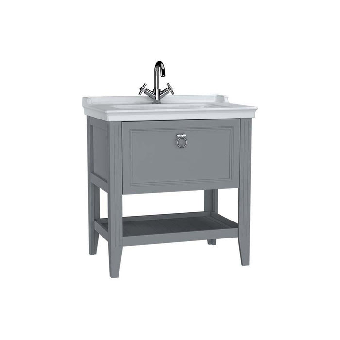 Vitra Valarte 650/800/1000mm Vanity Unit - Floor Standing 1 Drawer & 1TH - Unbeatable Bathrooms