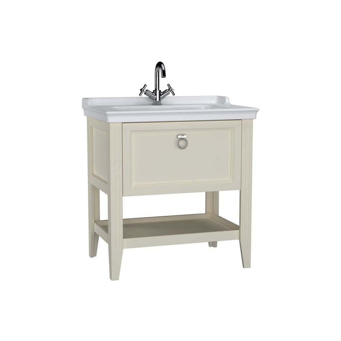 Vitra Valarte 650/800/1000mm Vanity Unit - Floor Standing 1 Drawer & 1TH - Unbeatable Bathrooms