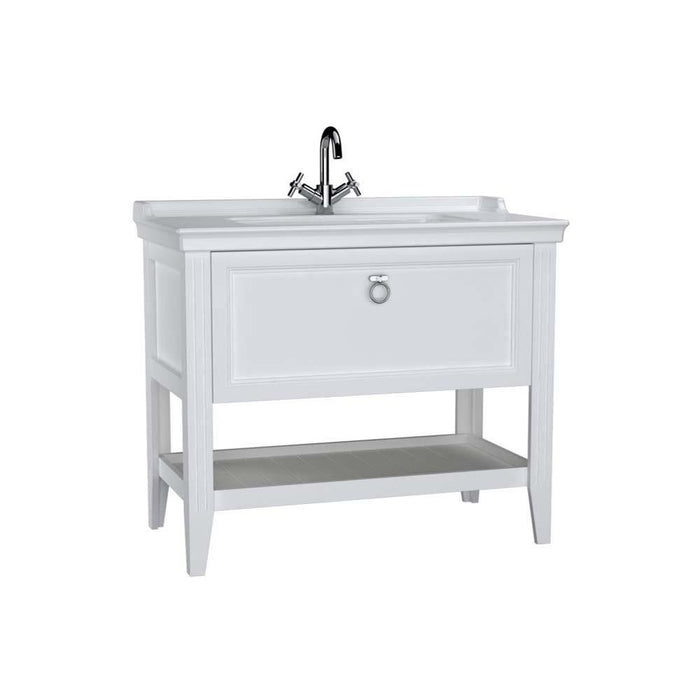 Vitra Valarte 650/800/1000mm Vanity Unit - Floor Standing 1 Drawer & 1TH - Unbeatable Bathrooms