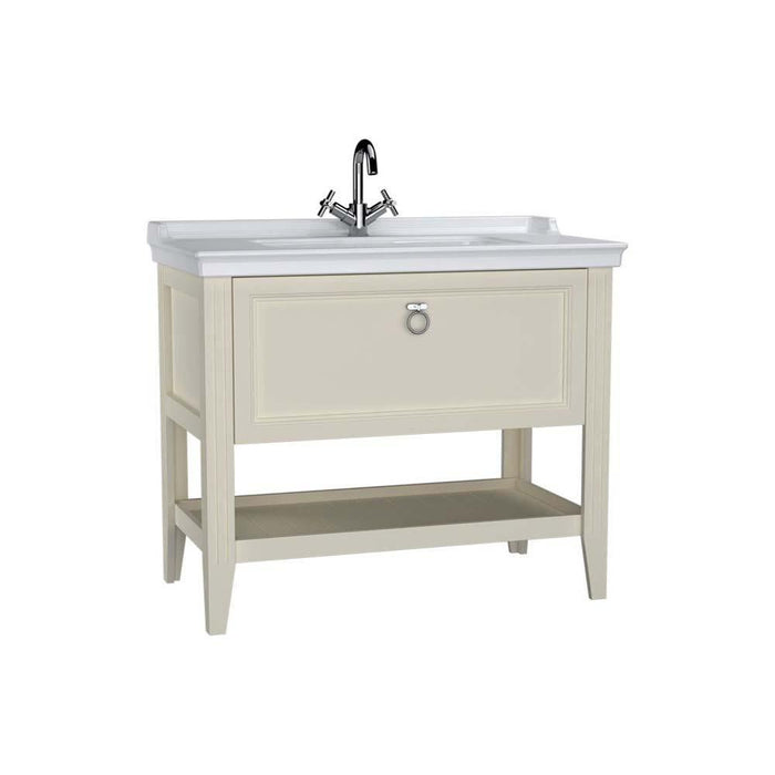 Vitra Valarte 650/800/1000mm Vanity Unit - Floor Standing 1 Drawer & 1TH - Unbeatable Bathrooms