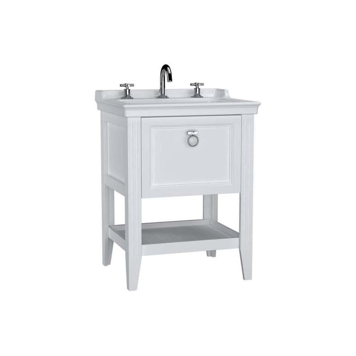 Vitra Valarte 650/800/1000mm Vanity Unit - Floor Standing 1 Drawer & 3TH Basin - Unbeatable Bathrooms
