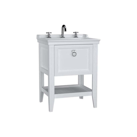 Vitra Valarte 650/800/1000mm Vanity Unit - Floor Standing 1 Drawer & 3TH Basin - Unbeatable Bathrooms