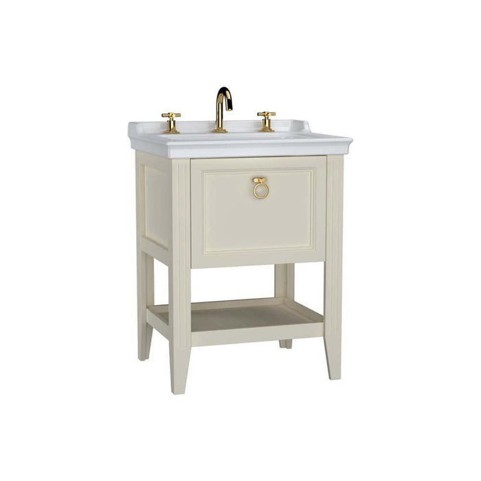 Vitra Valarte 650/800/1000mm Vanity Unit - Floor Standing 1 Drawer & 3TH Basin - Unbeatable Bathrooms