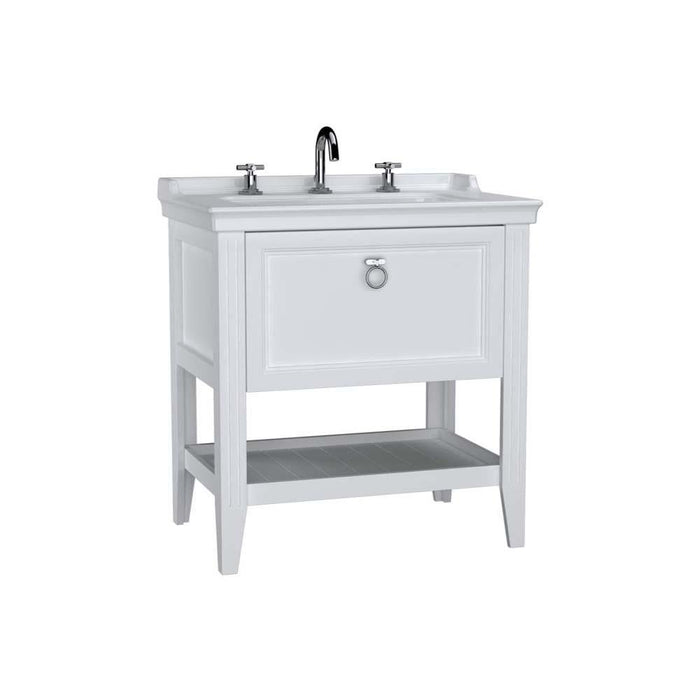 Vitra Valarte 650/800/1000mm Vanity Unit - Floor Standing 1 Drawer & 3TH Basin - Unbeatable Bathrooms
