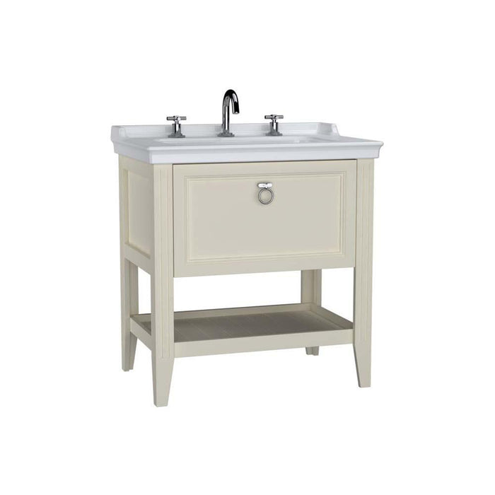 Vitra Valarte 650/800/1000mm Vanity Unit - Floor Standing 1 Drawer & 3TH Basin - Unbeatable Bathrooms
