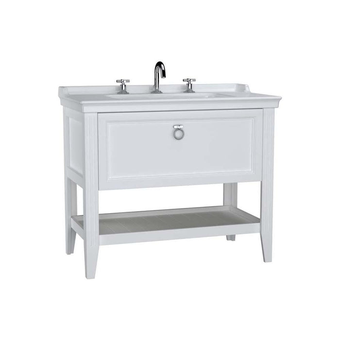 Vitra Valarte 650/800/1000mm Vanity Unit - Floor Standing 1 Drawer & 3TH Basin - Unbeatable Bathrooms