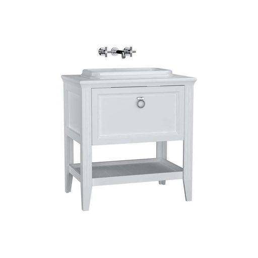 Vitra Valarte 800/1000mm Vanity Unit - Floor Standing 1 Drawer Unit with Inset Basin - Unbeatable Bathrooms