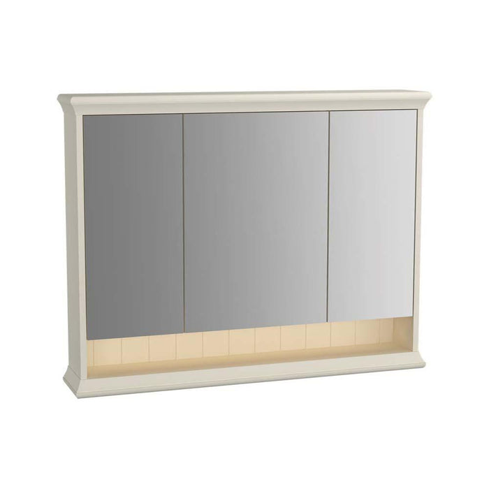 Vitra Valarte Mirror Cabinet with Hard-Wired LED Lighting - Unbeatable Bathrooms