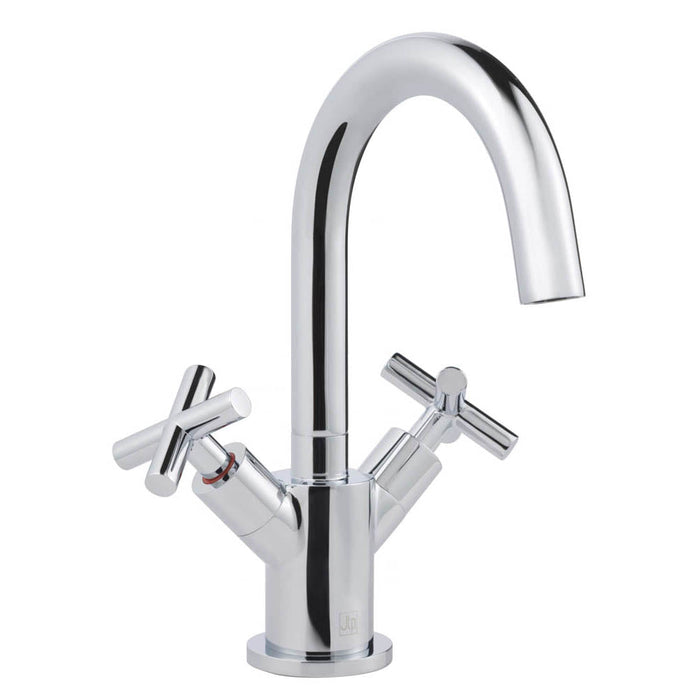 JTP Solex Mono Deck Mounted Swivel Spout Basin Mixer - Unbeatable Bathrooms