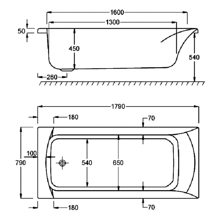 Carron Sigma Carronite Bath - White - Unbeatable Bathrooms