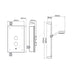 Mira Azora Frosted Glass Electric Shower + Rail, 9.8 kW - Unbeatable Bathrooms