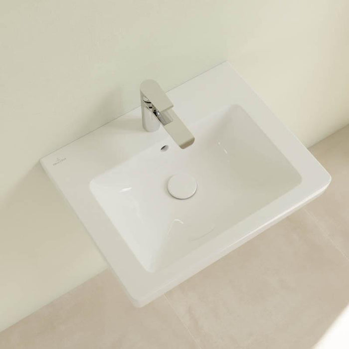 Villeroy & Boch Subway 2.0 55/60cm 1TH Wall Hung Basin with Overflow (Unpolished) - Unbeatable Bathrooms
