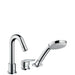 Hansgrohe Logis - 3-Hole Rim-Mounted Single Lever Bath Mixer with Secuflex - Unbeatable Bathrooms