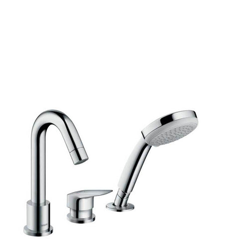 Hansgrohe Logis - 3-Hole Rim-Mounted Single Lever Bath Mixer - Unbeatable Bathrooms