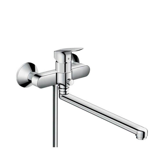 Hansgrohe Logis - Single Lever Manual Bath Mixer with Long Spout - Unbeatable Bathrooms