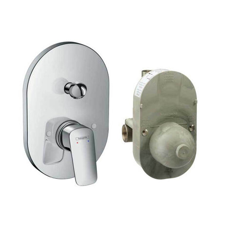 Hansgrohe Logis - Manual Bath Mixer Set for Concealed Installation - Unbeatable Bathrooms