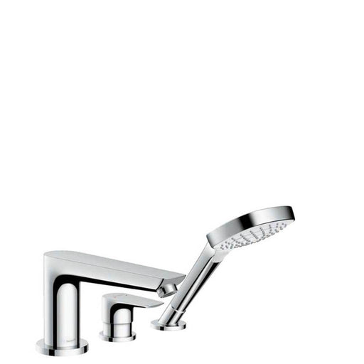 Hansgrohe Talis E - 3-Hole Rim-Mounted Single Lever Bath Mixer with Secuflex - Unbeatable Bathrooms