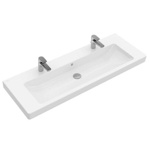 Villeroy & Boch Subway 2.0 1300mm 2TH Double Wall Hung Basin with Overflow (Unpolished) - Unbeatable Bathrooms