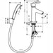 Hansgrohe Talis S - Single Lever Basin Mixer with Bidet Spray and Shower Hose 160cm - Unbeatable Bathrooms