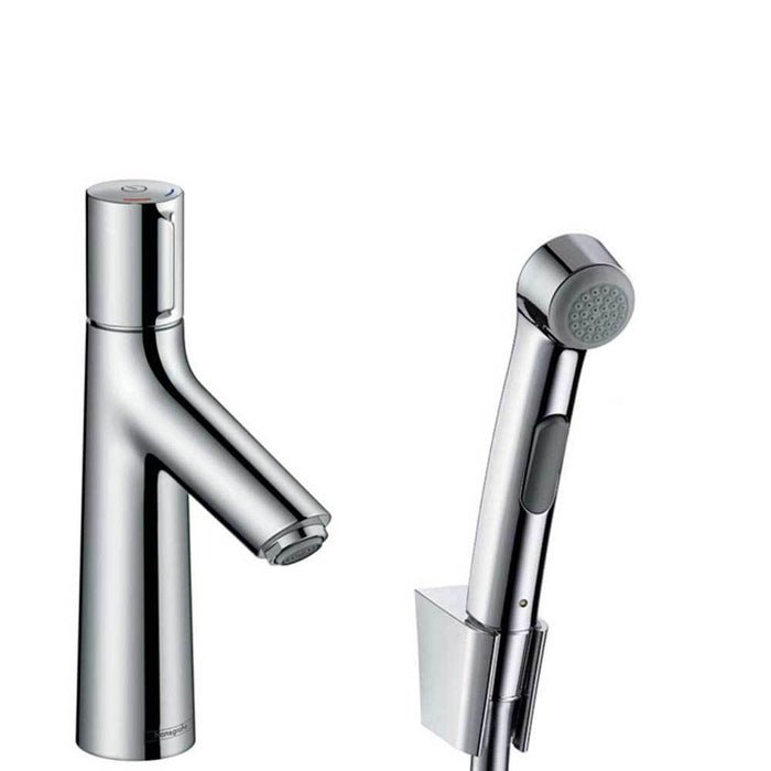 Hansgrohe Talis Select S - Basin Mixer 100 with Bidet Spray and Shower Hose 160cm - Unbeatable Bathrooms