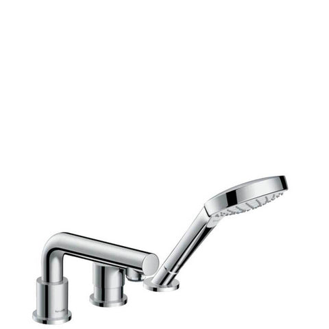 Hansgrohe Talis S - 3-Hole Rim-Mounted Single Lever Bath Mixer with Secuflex - Unbeatable Bathrooms