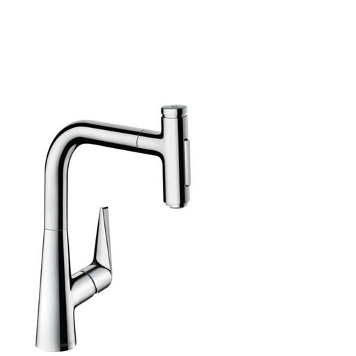Hansgrohe Talis Select M51 - Single Lever Kitchen Mixer 220 with Pull-Out Spray and Sbox, 2 Spray Modes - Unbeatable Bathrooms