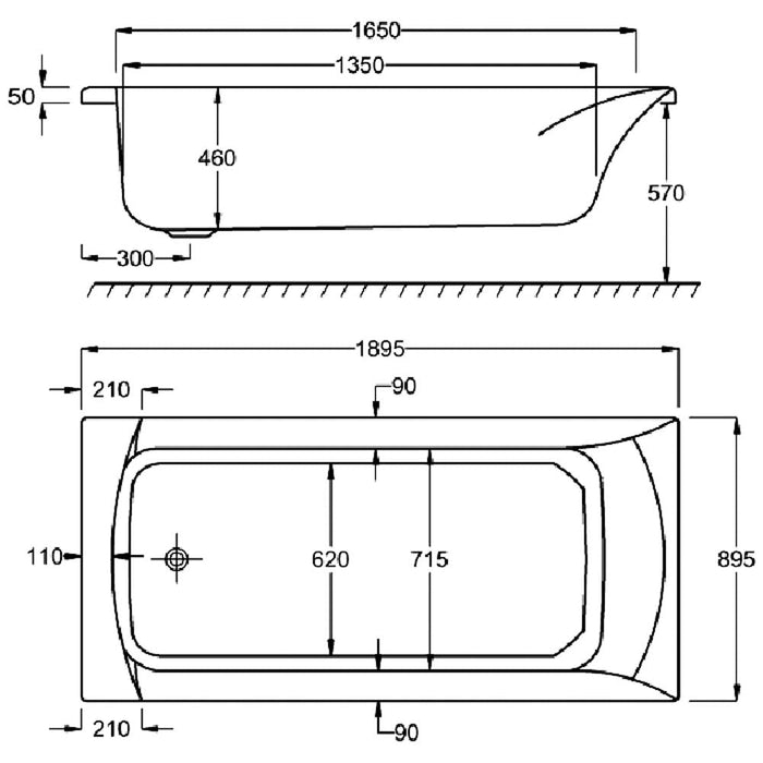Carron Sigma Standard Bath - White - Unbeatable Bathrooms