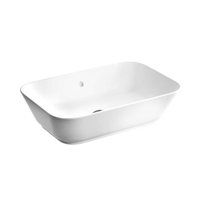 Vitra Geo 600mm Soft-Square Countertop Basin - 0 & 1TH - Unbeatable Bathrooms