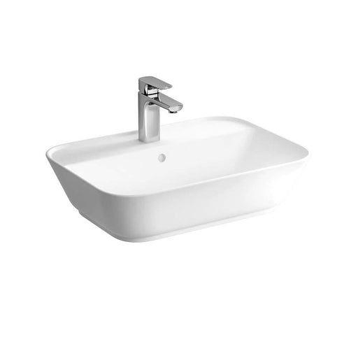 Vitra Geo 600mm Soft-Square Countertop Basin - 0 & 1TH - Unbeatable Bathrooms