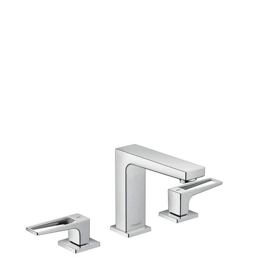 Hansgrohe Metropol - 3-hole basin mixer 110 with loop handles and push-open waste - Unbeatable Bathrooms