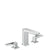 Hansgrohe Metropol - 3-hole basin mixer 110 with loop handles and push-open waste - Unbeatable Bathrooms