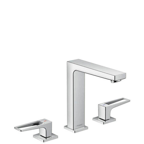 Hansgrohe Metropol - 3-hole basin mixer 160 with loop handles and push-open waste - Unbeatable Bathrooms