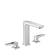 Hansgrohe Metropol - 3-hole basin mixer 160 with loop handles and push-open waste - Unbeatable Bathrooms
