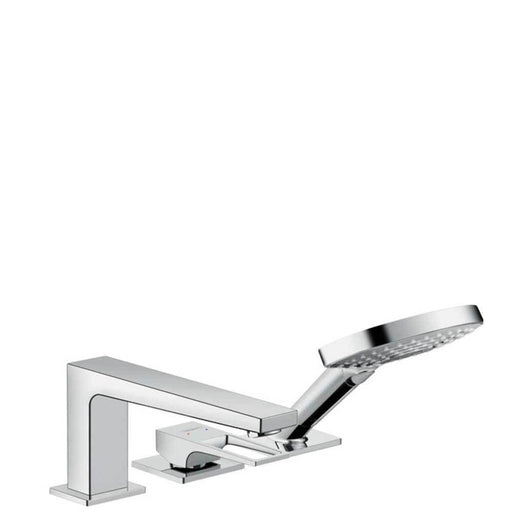 Hansgrohe Metropol - 3-Hole Rim-Mounted Single Lever Bath Mixer with Loop Handle and Secuflex - Unbeatable Bathrooms
