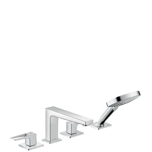 Hansgrohe Metropol - 4-Hole Rim-Mounted Bath Mixer with Loop Handles - Unbeatable Bathrooms