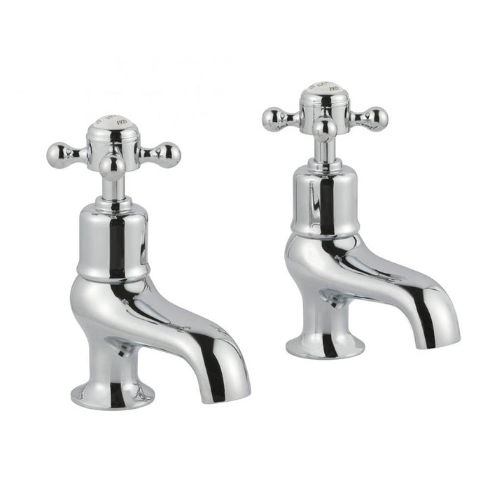 JTP Grosvenor Cross 2 Hole Bath Taps (Pair) - Unbeatable Bathrooms