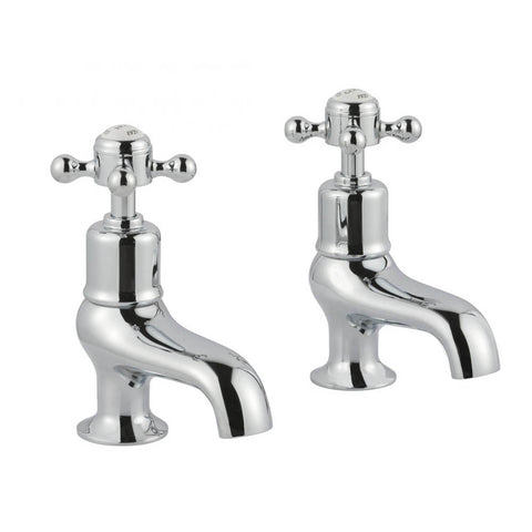 JTP Grosvenor Cross 2 Hole Bath Taps (Pair) - Unbeatable Bathrooms