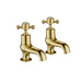 JTP Grosvenor Cross 2 Hole Bath Taps (Pair) - Unbeatable Bathrooms