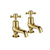 JTP Grosvenor Cross 2 Hole Bath Taps (Pair) - Unbeatable Bathrooms